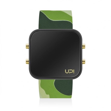 UPWATCH LED GOLD GREEN CAMOUFLAGE STRAP